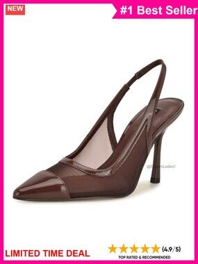 Pointy Toe Slingback Stiletto Pumps Formal Evening Shoes
